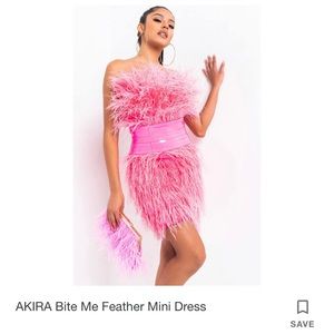 Bite me feather dress AKIRA
